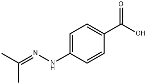 Benzoic acid, 4-[(1-methylethylidene)hydrazino]- (9CI) Struktur