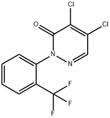 4,5-Dichloro-2-(2-(trifluoromethyl)phenyl)pyridazin-3(2H)-one Struktur