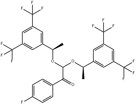 2,2-Bis[(1R)-1-[3,5-bis(trifluoroMethyl)phenyl]ethoxy]-1-(4-fluorophenyl)ethanone Struktur