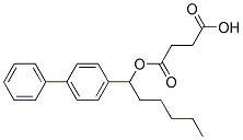 Butanedioic acid hydrogen 1-(1-[1,1'-biphenyl]-4-ylhexyl) ester Struktur