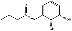 3,5-Cyclohexadiene-1,2-diol, 3-[[(S)-propylsulfinyl]methyl]-, (1S,2R)- (9CI) Struktur