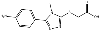 [5-(4-AMINO-PHENYL)-4-METHYL-4 H-[1,2,4]TRIAZOL-3-YLSULFANYL]-ACETIC ACID Struktur