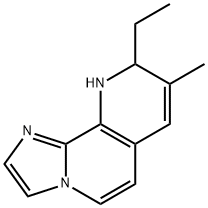 Imidazo[1,2-h][1,7]naphthyridine, 9-ethyl-9,10-dihydro-8-methyl- (9CI) Struktur