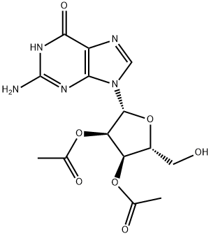 2',3'-di-O-acetylguanosine Struktur