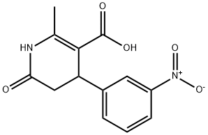 1,4,5,6-Tetrahydro-2-methyl-4-(3-nitrophenyl)-6-oxo-3-pyridinecarboxylic acid Struktur