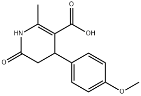 4-(4-Methoxyphenyl)-2-methyl-6-oxo-1,4,5,6-tetrahydropyridine-3-carboxylic acid Struktur