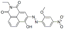 2-ethyl-6-hydroxy-5-[(2-methoxy-4-nitrophenyl)azo]-1H-benz[de]isoquinoline-1,3(2H)-dione Struktur