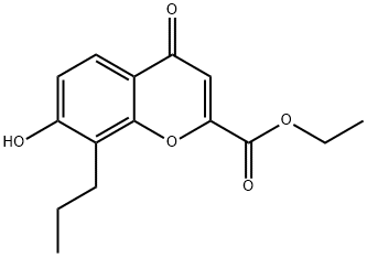 ethyl 7-hydroxy-4-oxo-8-propyl-4H-chromene-2-carboxylate Struktur