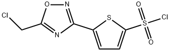 5-[5-(CHLOROMETHYL)-1,2,4-OXADIAZOL-3-YL]-2-THIOPHENESULFONYL CHLORIDE Struktur