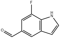 1H-Indole-5-carboxaldehyde,7-fluoro-(9CI) Struktur