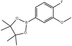 2-(4-FLUORO-3-METHOXYPHENYL)-4,4,5,5-TETRAMETHYL-1,3,2-DIOXABOROLANE Struktur