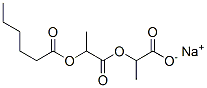 sodium 2-(1-carboxyethoxy)-1-methyl-2-oxoethyl hexanoate  Struktur