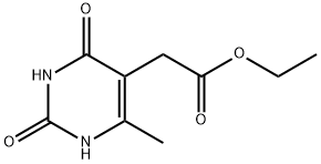 5-Pyrimidineacetic acid, 1,2,3,6-tetrahydro-4-methyl-2,6-dioxo-, ethyl ester (9CI) Struktur