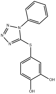 4-[(1-phenyl-1H-tetrazol-5-yl)thio]pyrocatechol Struktur