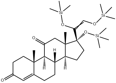 17,20,21-Tris[(trimethylsilyl)oxy]pregna-4,20-diene-3,11-dione Struktur