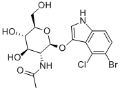 5-溴-4-氯-3-吲哚-N-乙?；?Β-D-氨基葡糖苷, 4264-82-8, 結(jié)構(gòu)式