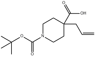 1,4-Piperidinedicarboxylic acid, 4-(2-propen-1-yl)-, 1-(1,1-dimethylethyl) ester Struktur