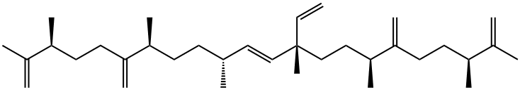 10-Ethenyl-2,3,7,10,13,16,20,21-octamethyl-6,17-bis(methylene)-1,11,21-docosatriene Struktur