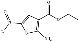 2-AMINO-3-ETHOXYCARBONYL-5-NITROTHIOPHENE Struktur