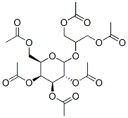 2-O-galactopyranosylglycerol hexaacetate Struktur