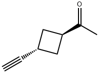 Ethanone, 1-(3-ethynylcyclobutyl)-, trans- (9CI) Struktur