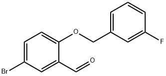 5-BROMO-2-[(3-FLUOROBENZYL)OXY]BENZALDEHYDE Struktur