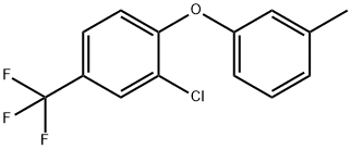 2-chloro-1-(3-methylphenoxy)-4-(trifluoromethyl)benzene Struktur