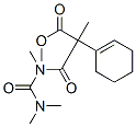 1-Cyclohexene-1-acetic acid, alpha-[[[(dimethylamino)carbonyl]methylam ino]carbonyl]-alpha-methyl-, methyl ester Struktur