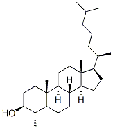 Cholestan-3-ol, 4-methyl-, (3beta,4alpha)- Struktur