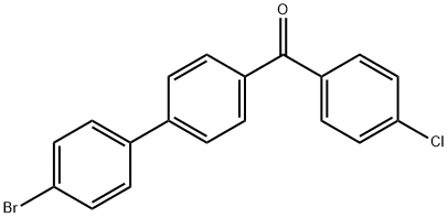 4-(p-bromophenyl)-4'-chlorobenzophenone  Struktur