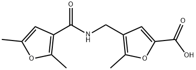 4-([(2,5-DIMETHYL-FURAN-3-CARBONYL)-AMINO]-METHYL)-5-METHYL-FURAN-2-CARBOXYLIC ACID Struktur