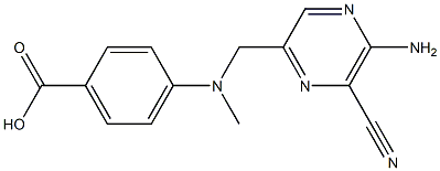 4-(N-(2-AMINO-3-CYANO-5-PYRAZINYLMETHYL)-N-METHYLAMINO)BENZOIC ACID Struktur