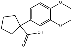 1-(3,4-DIMETHOXYPHENYL)CYCLOPENTANECARBOXYLIC ACID Struktur