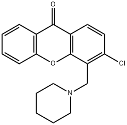 3-Chloro-4-(piperidinomethyl)-9H-xanthen-9-one Struktur