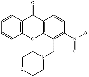 4-Morpholinomethyl-3-nitro-9H-xanthen-9-one Struktur