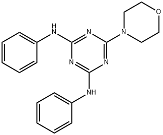 2,4-BIS(ANILINO)-6-(4-MORPHOLINO)-1,3,5-TRIAZINE, 97% Struktur