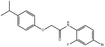 N-(4-bromo-2-fluorophenyl)-2-(4-isopropylphenoxy)acetamide Struktur