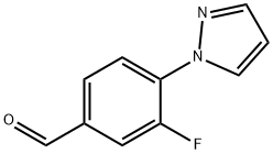 3-FLUORO-4-(1H-PYRAZOL-1-YL)BENZALDEHYDE Struktur