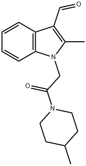 2-METHYL-1-[2-(4-METHYL-PIPERIDIN-1-YL)-2-OXO-ETHYL]-1H-INDOLE-3-CARBALDEHYDE Struktur