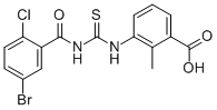 3-[[[(5-BROMO-2-CHLOROBENZOYL)AMINO]THIOXOMETHYL]AMINO]-2-METHYL-BENZOIC ACID Struktur