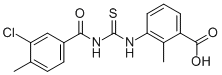 3-[[[(3-CHLORO-4-METHYLBENZOYL)AMINO]THIOXOMETHYL]AMINO]-2-METHYL-BENZOIC ACID Struktur