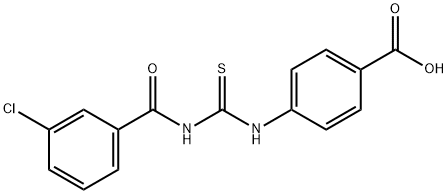 4-[[[(3-CHLOROBENZOYL)AMINO]THIOXOMETHYL]AMINO]-BENZOIC ACID Struktur