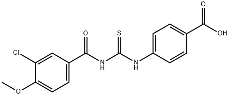 4-[[[(3-CHLORO-4-METHOXYBENZOYL)AMINO]THIOXOMETHYL]AMINO]-BENZOIC ACID Struktur