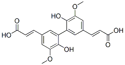 3-[3-[5-(2-carboxyethenyl)-2-hydroxy-3-methoxy-phenyl]-4-hydroxy-5-methoxy-phenyl]prop-2-enoic acid Struktur