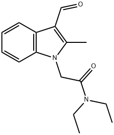 N , N-DIETHYL-2-(3-FORMYL-2-METHYL-INDOL-1-YL)-ACETAMIDE Struktur