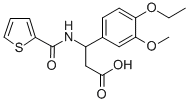 3-(4-ETHOXY-3-METHOXY-PHENYL)-3-[(THIOPHENE-2-CARBONYL)-AMINO]-PROPIONIC ACID Struktur