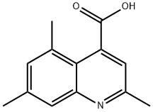 2,5,7-TRIMETHYLQUINOLINE-4-CARBOXYLIC ACID Struktur