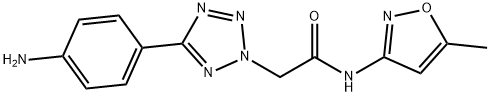 2-[5-(4-AMINO-PHENYL)-TETRAZOL-2-YL]-N-(5-METHYL-ISOXAZOL-3-YL)-ACETAMIDE Struktur