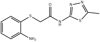 2-(2-AMINO-PHENYLSULFANYL)-N-(5-METHYL-[1,3,4]THIADIAZOL-2-YL)-ACETAMIDE Struktur