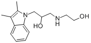 1-(2,3-DIMETHYL-INDOL-1-YL)-3-(2-HYDROXY-ETHYLAMINO)-PROPAN-2-OL Struktur